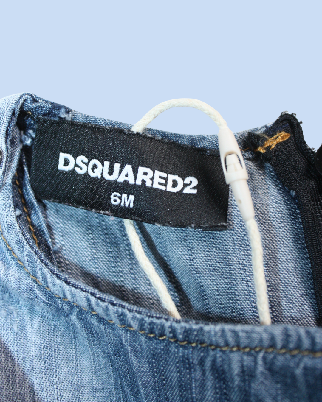 Robe en jean à rayures et noeud marins 6 mois