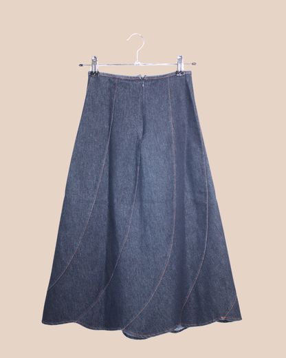 Jupe en denim vintage 70s taille 10 ans