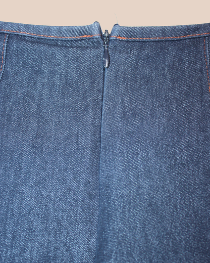Jupe en denim vintage 70s taille 10 ans