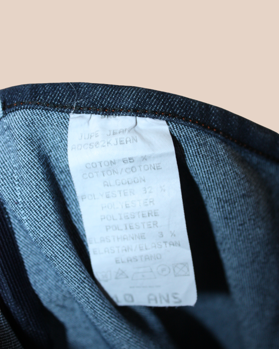 Jupe en denim vintage 70s taille 10 ans