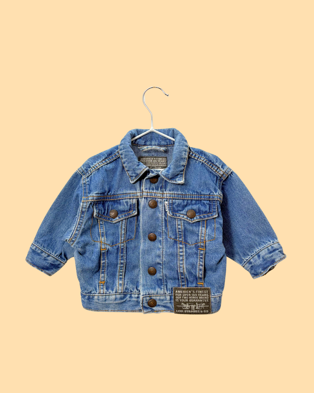 Veste en jean vintage 1990s white tab 6 mois