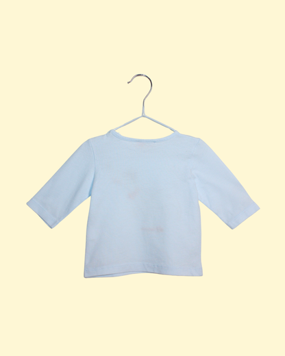 Top en coton bleu et dalmatien 3 mois