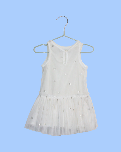 Robe blanche style tutu 3 mois