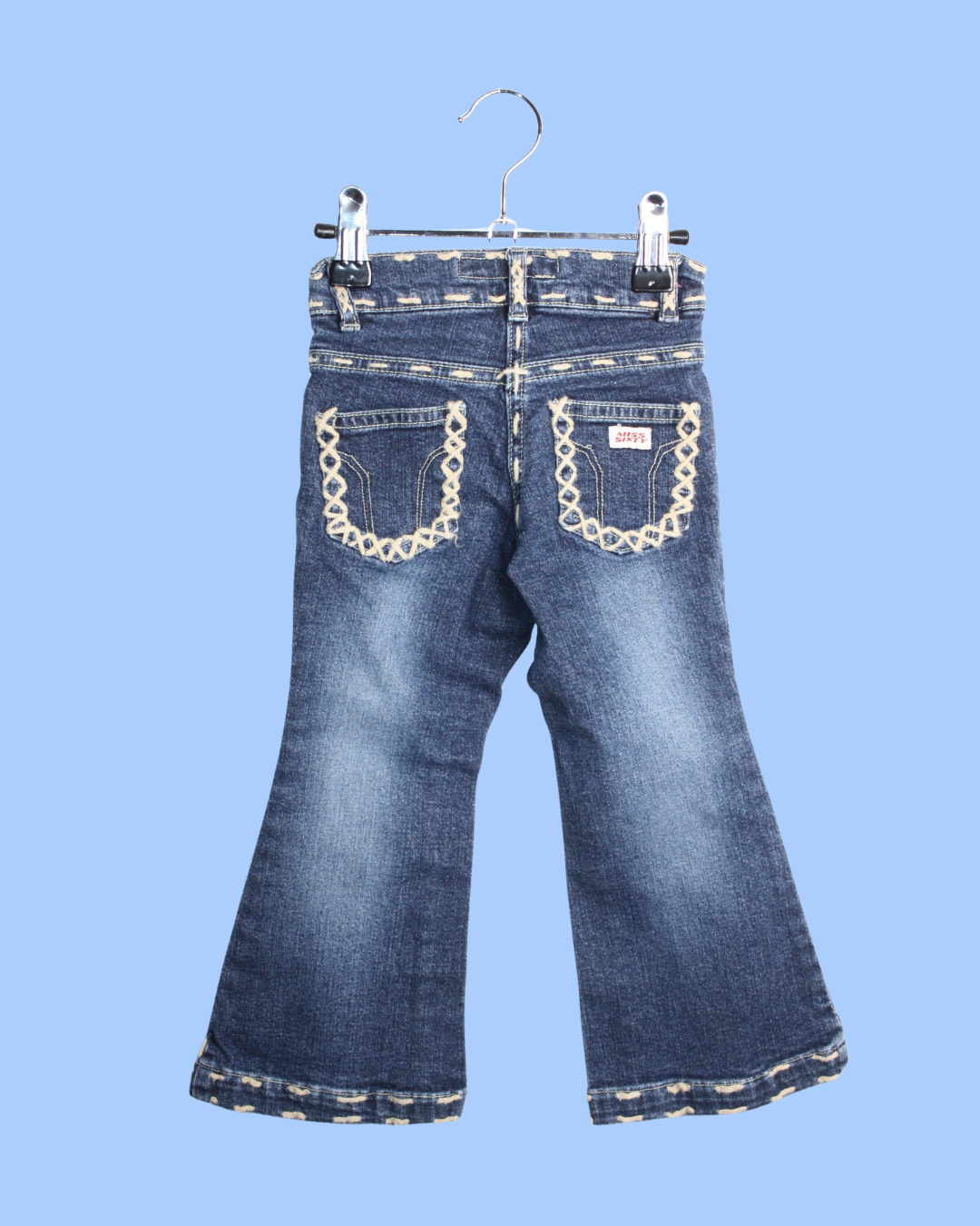 Jeans vintage style Y2K à surpiqures 2 ans