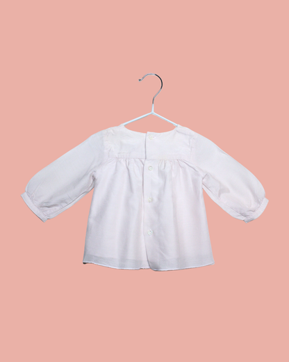 Robe rose en coton et soie 3 mois