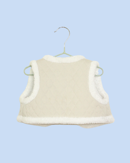 Veste fourrée beige 12 mois