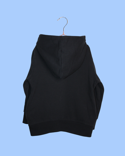 Hoodie noir motif surf et skate 4 ans