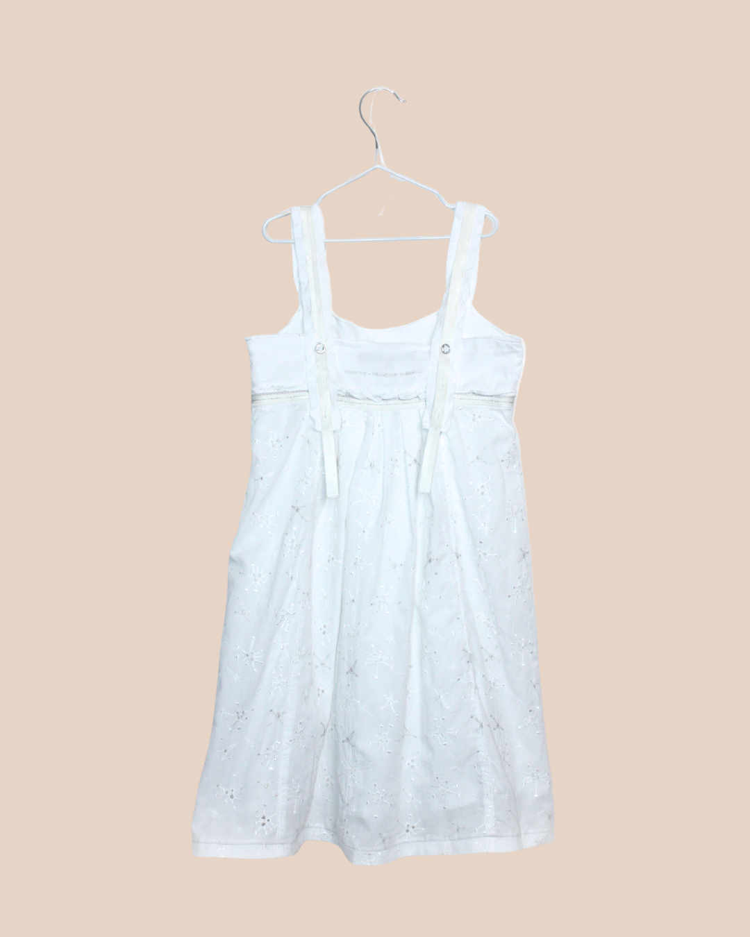 Robe vintage y2k blanche en dentelle anglaise 8 ans