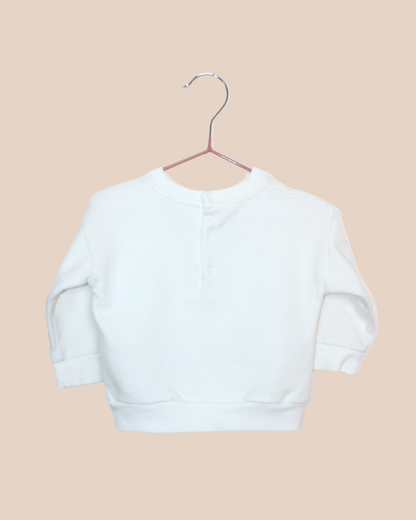 Sweatshirt blanc collection Toy 3 mois