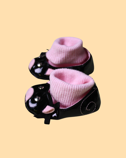 Ballerines de naissances roses et noires taille 15