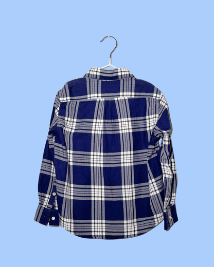 Chemise bleue à carreaux rare 3 ans