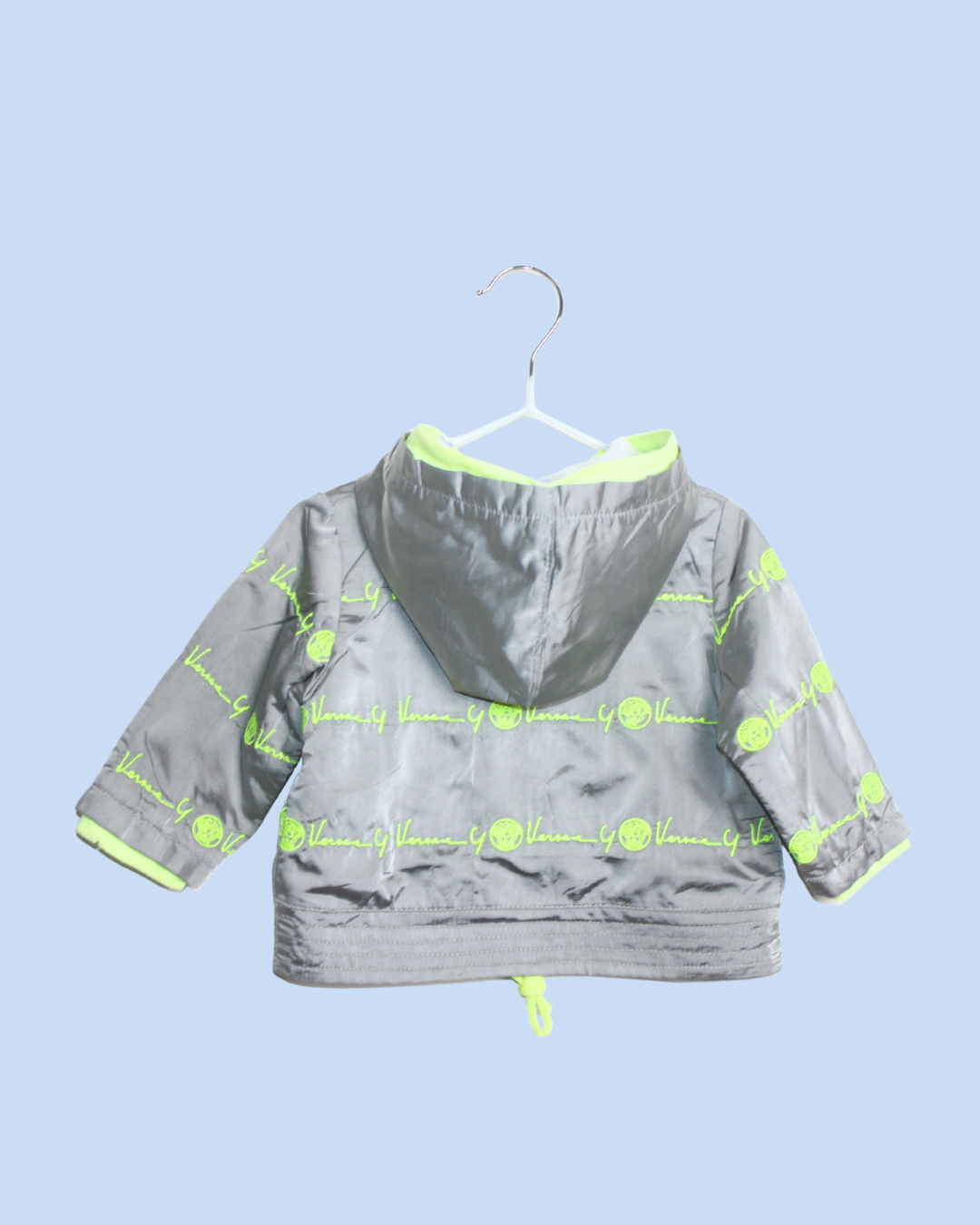 Veste à capuche fluo et argent 3 mois