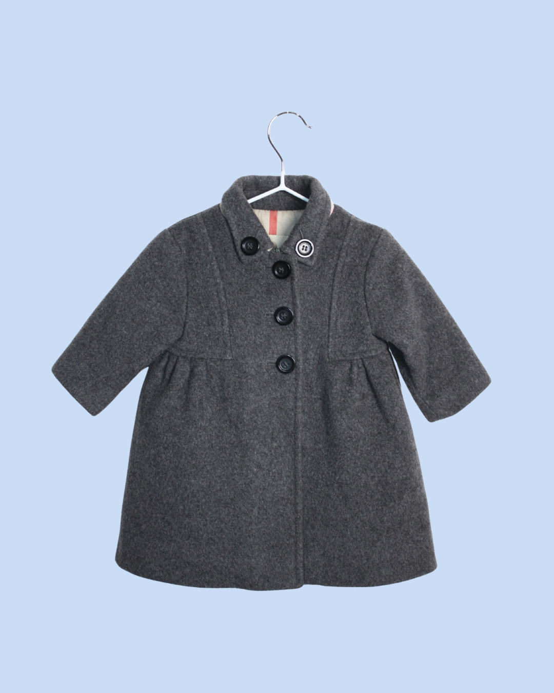 Manteau gris en laine 6 mois