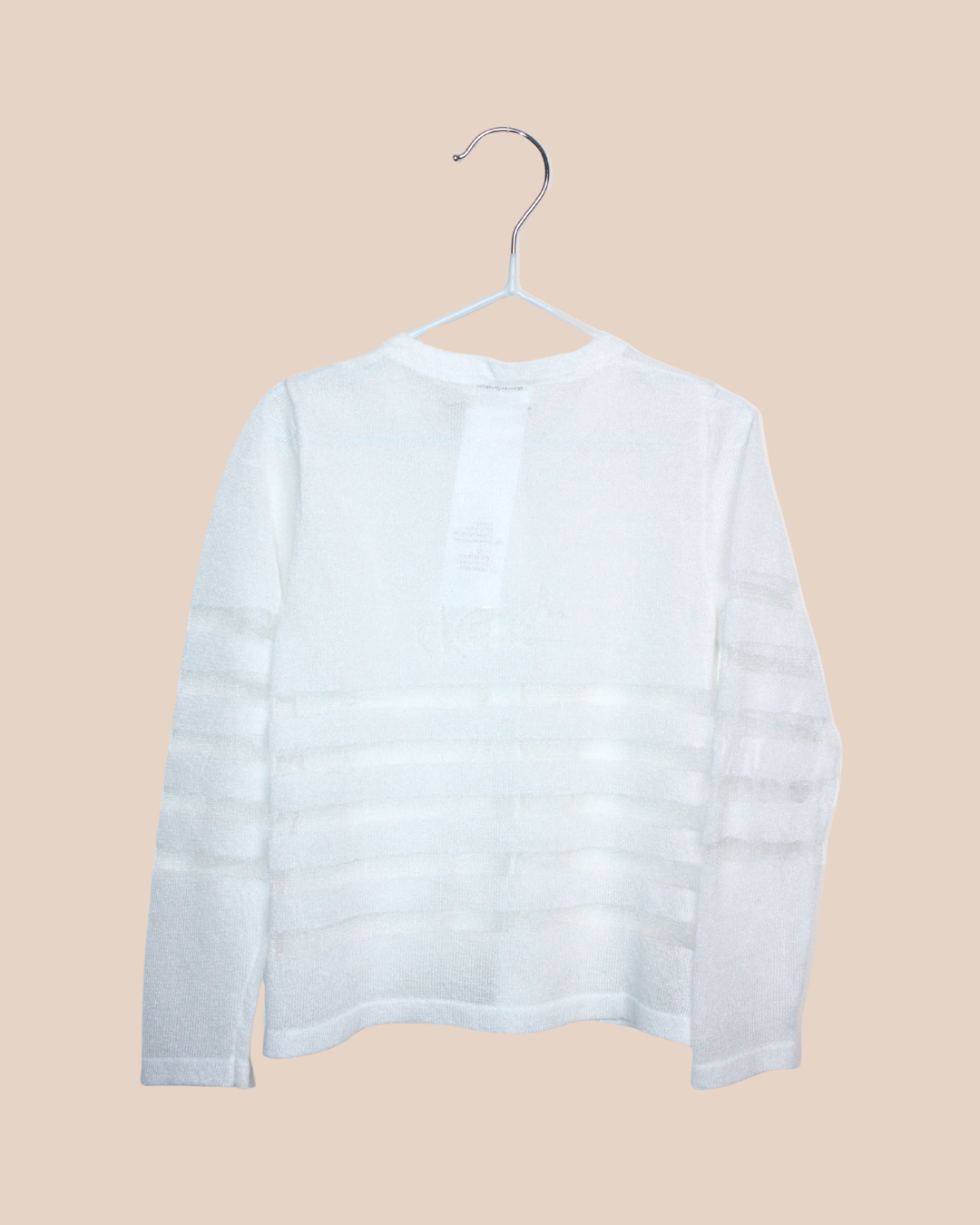 Gilet en maille blanche 2 ans