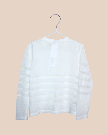 Gilet en maille blanche 2 ans