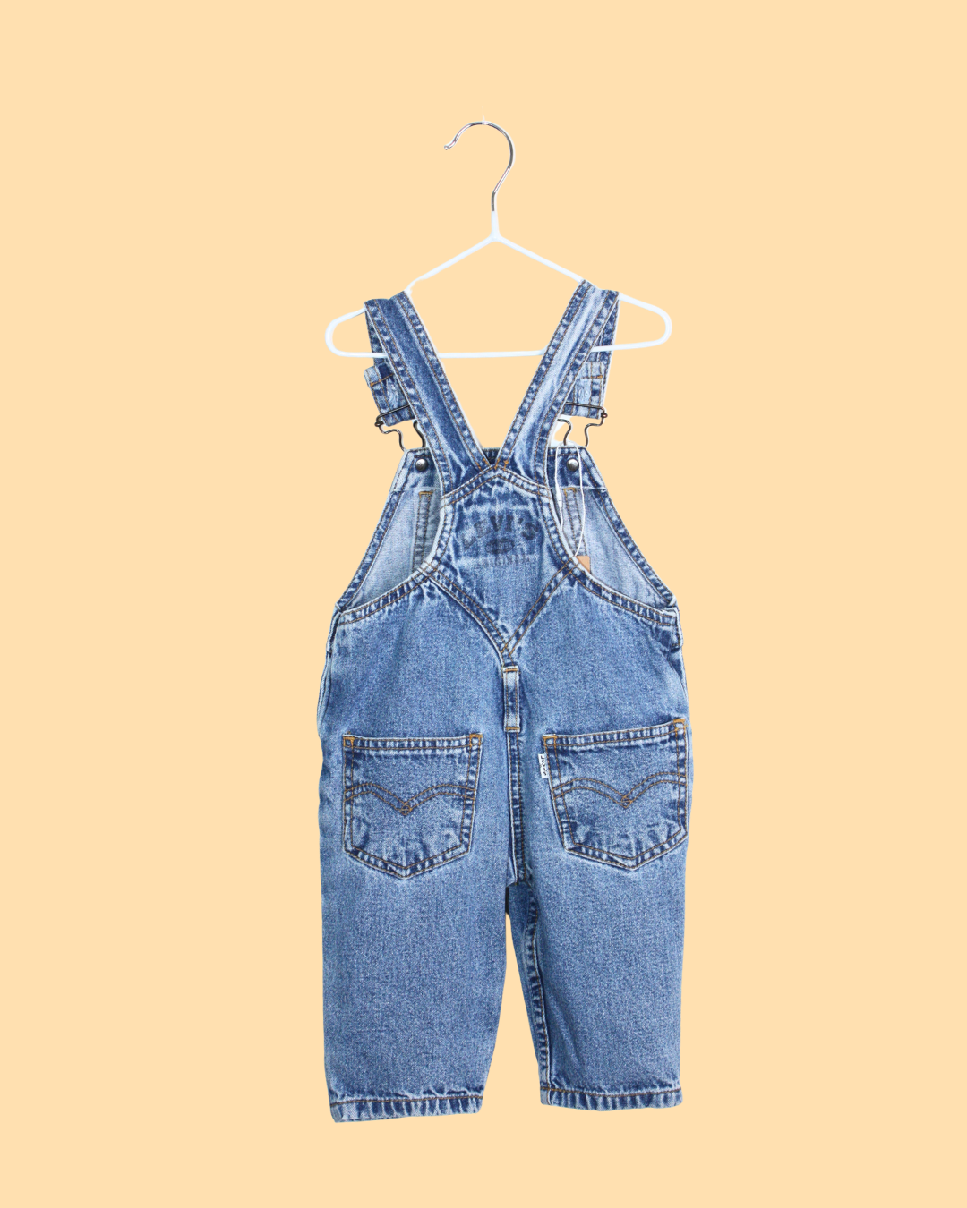 Salopette en jean vintage 1990s white tab 6 mois