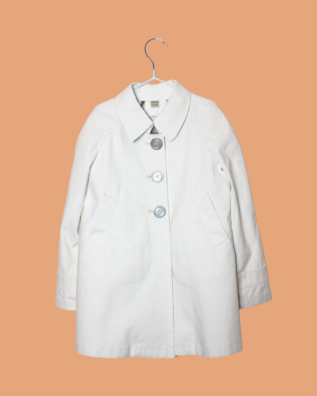 Trench classique blanc cassé 4 ans