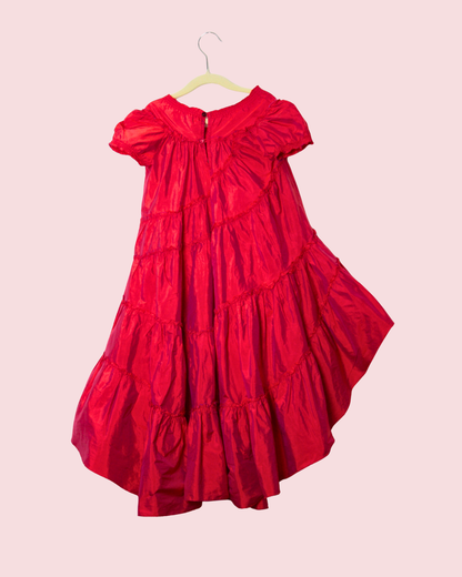 Robe asymétrique rose 6-8 ans