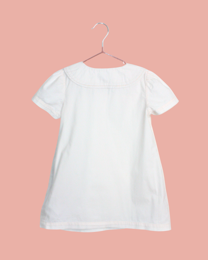 Robe rose pâle à faux col 2 ans