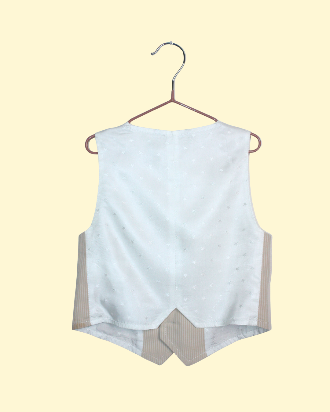 Veston beige et blanc à rayures et étoiles 4 ans