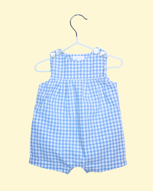 Barboteuse vichy bleue 1 mois