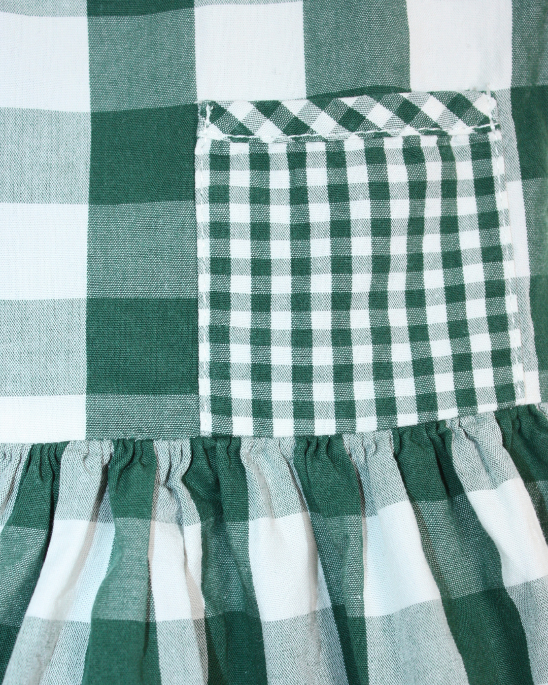 Robe vintage à carreaux verts 6 mois