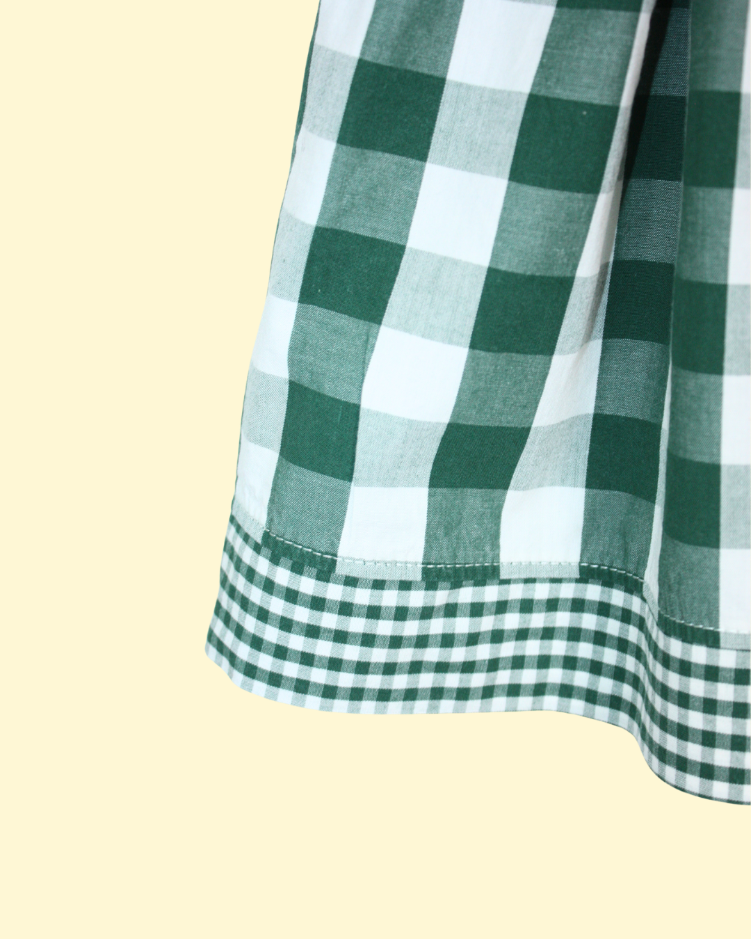 Robe vintage à carreaux verts 6 mois
