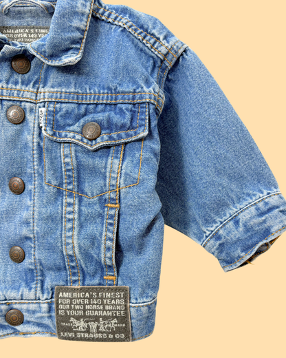 Veste en jean vintage 1990s white tab 6 mois