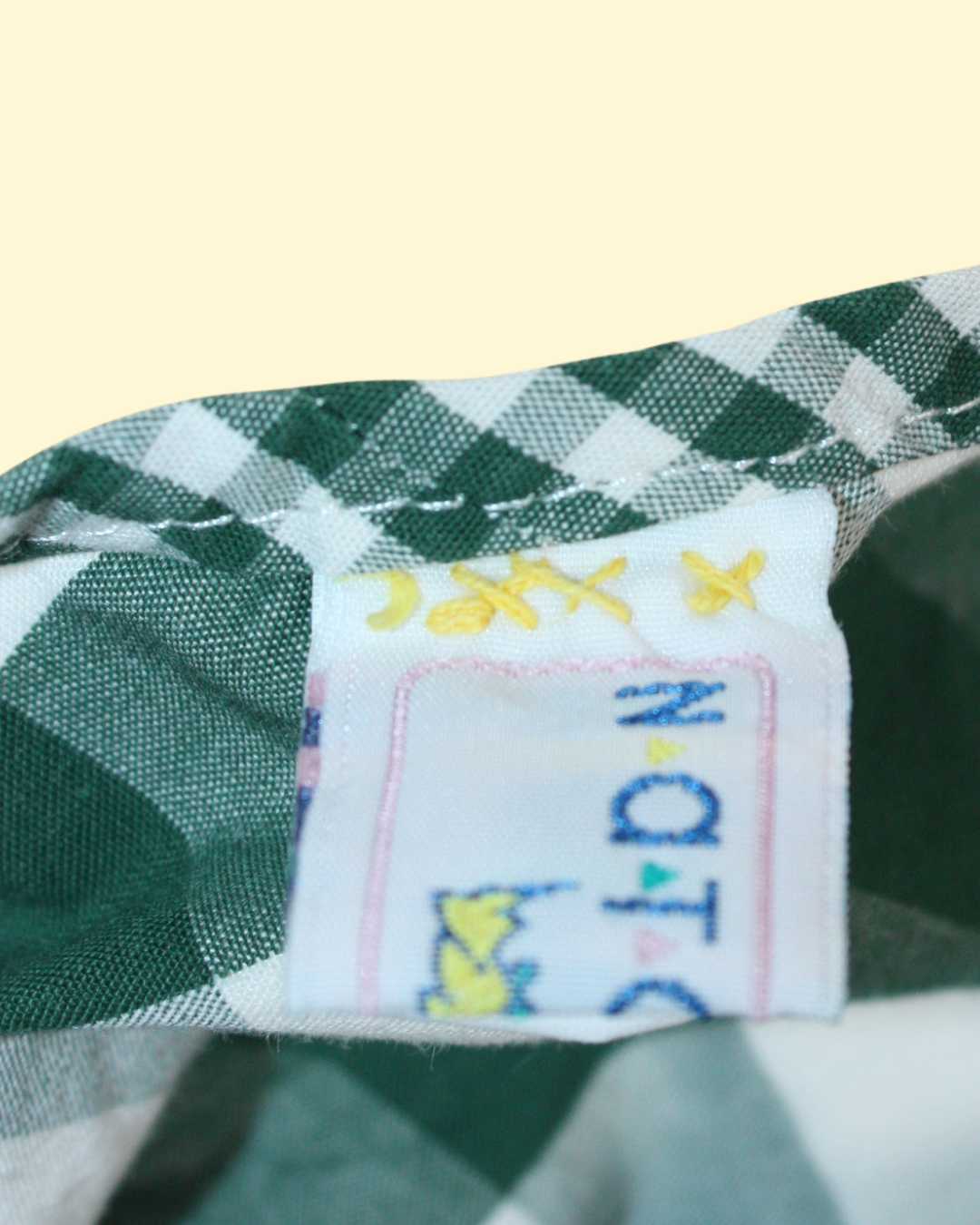 Robe vintage à carreaux verts 6 mois