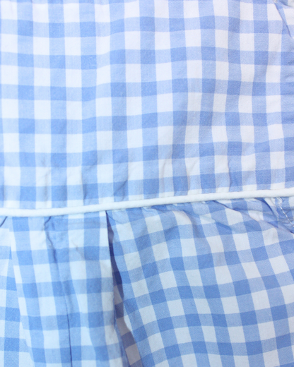 Barboteuse vichy bleue 1 mois
