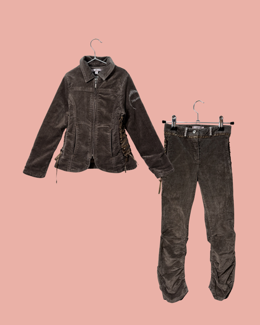 Ensemble en velours marron 5 ans