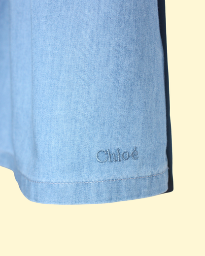 Robe bleue en chambray 6 mois
