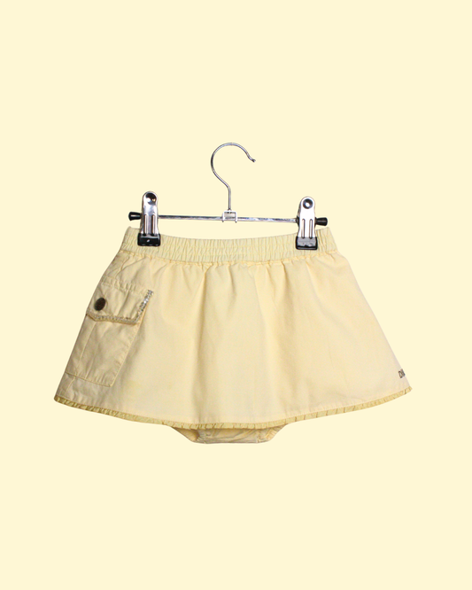 Jupe jaune à bloomer intégré 12 mois