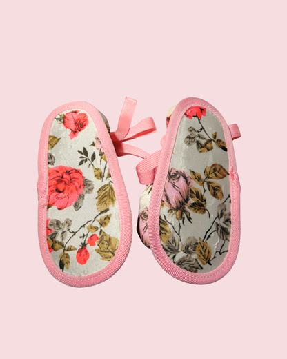 Sandales souples imprimé léopard et fleurs taille 19