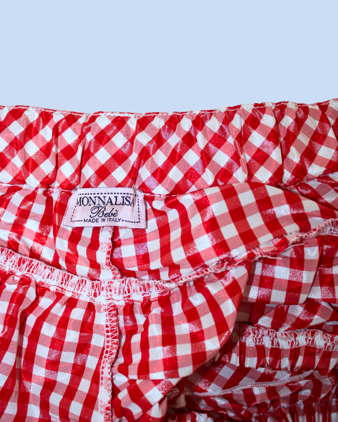 Short bloomer vichy à volants 3 mois