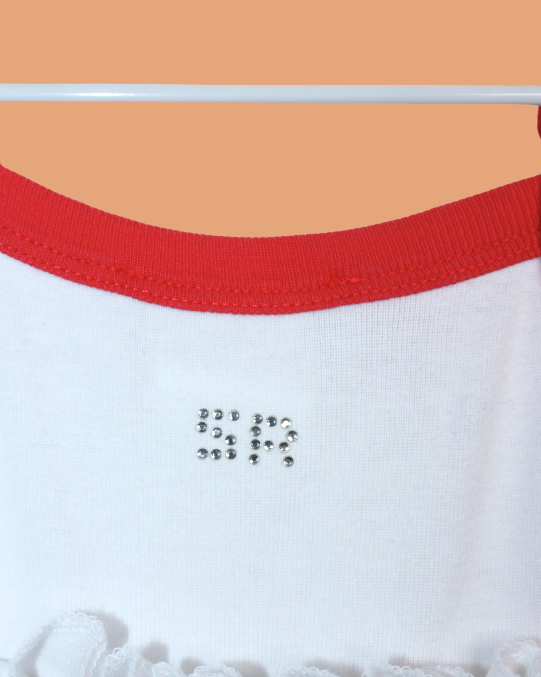 Barboteuse vintage en coton blanc brodée 3 mois