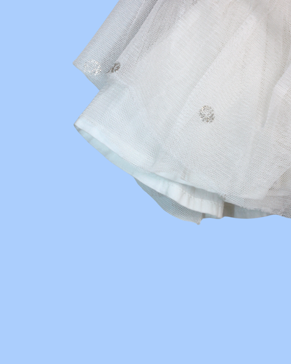 Robe blanche style tutu 3 mois