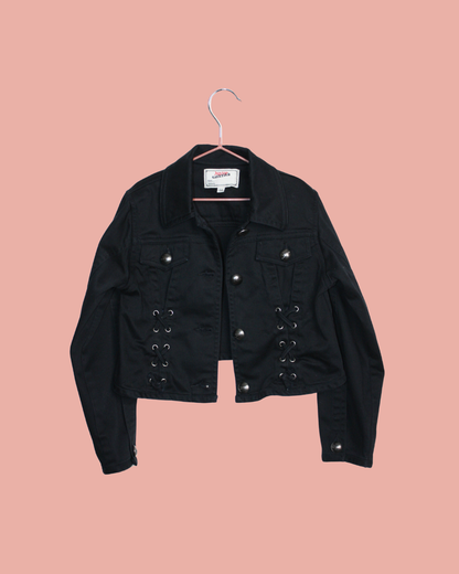 Veste noire à laçage 6 ans