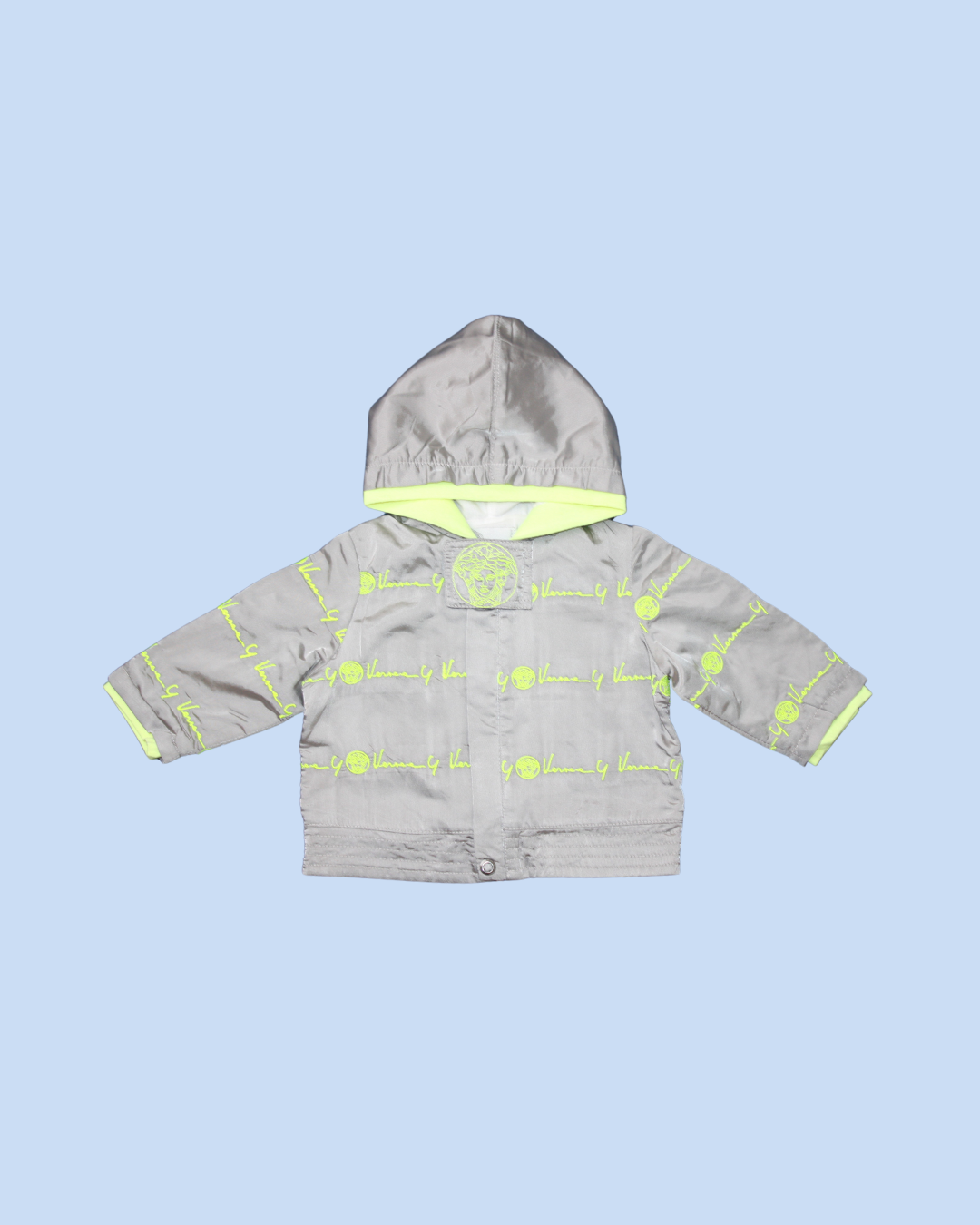 Veste à capuche fluo et argent 3 mois