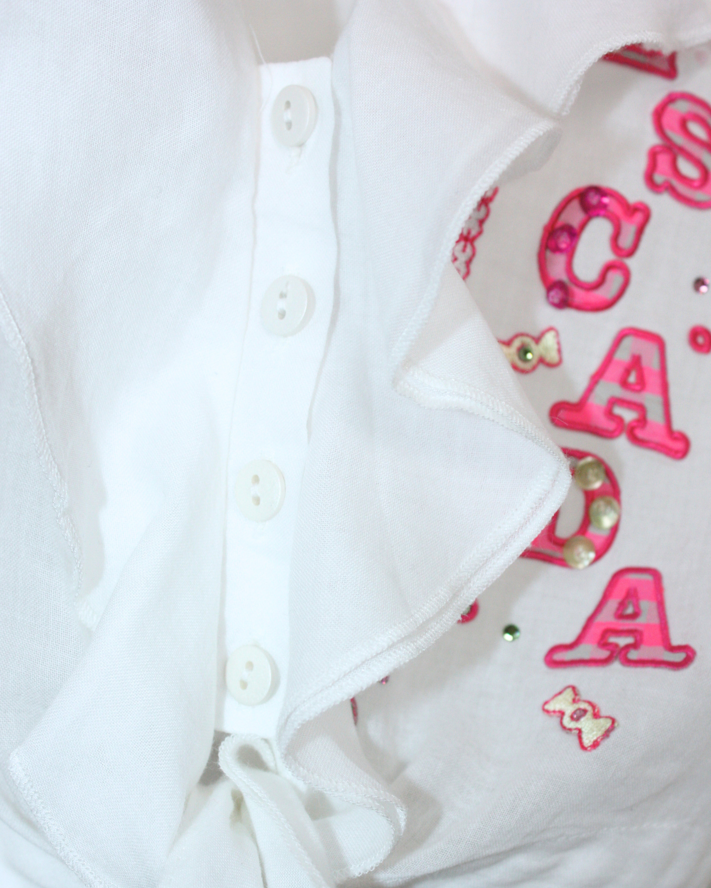 Boléro vintage Y2K à broderies et strass 2 ans