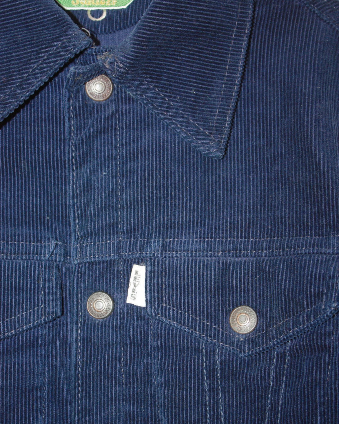 Veste en velours bleu nuit vintage 1970s big E taille 8 ans