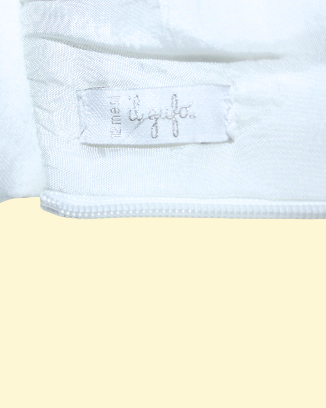 Robe d'hiver blanche à col Claudine 12 mois