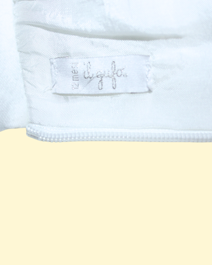 Robe d'hiver blanche à col Claudine 12 mois