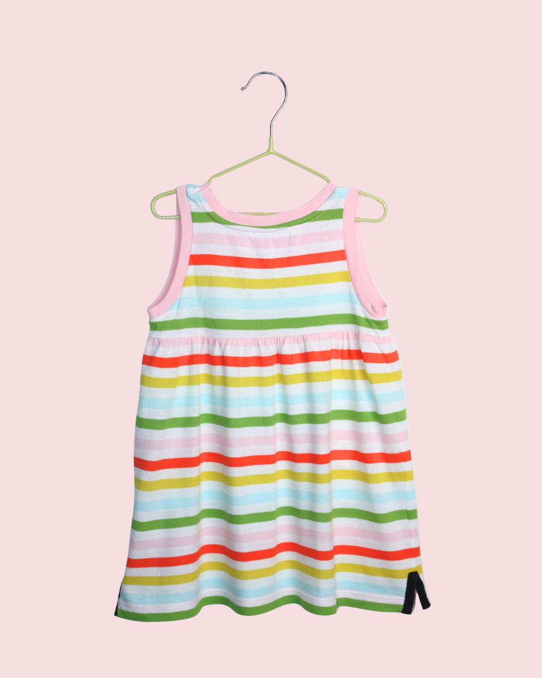 Ensemble robe et bloomer en coton rayée 12 mois