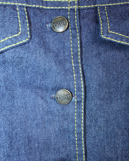 Veste vintage en denim et noeud de satin 6 ans