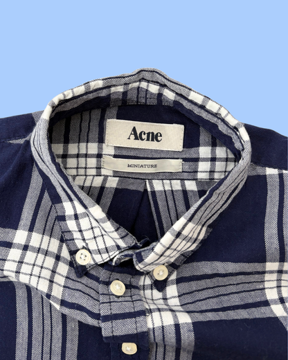 Chemise bleue à carreaux rare 3 ans