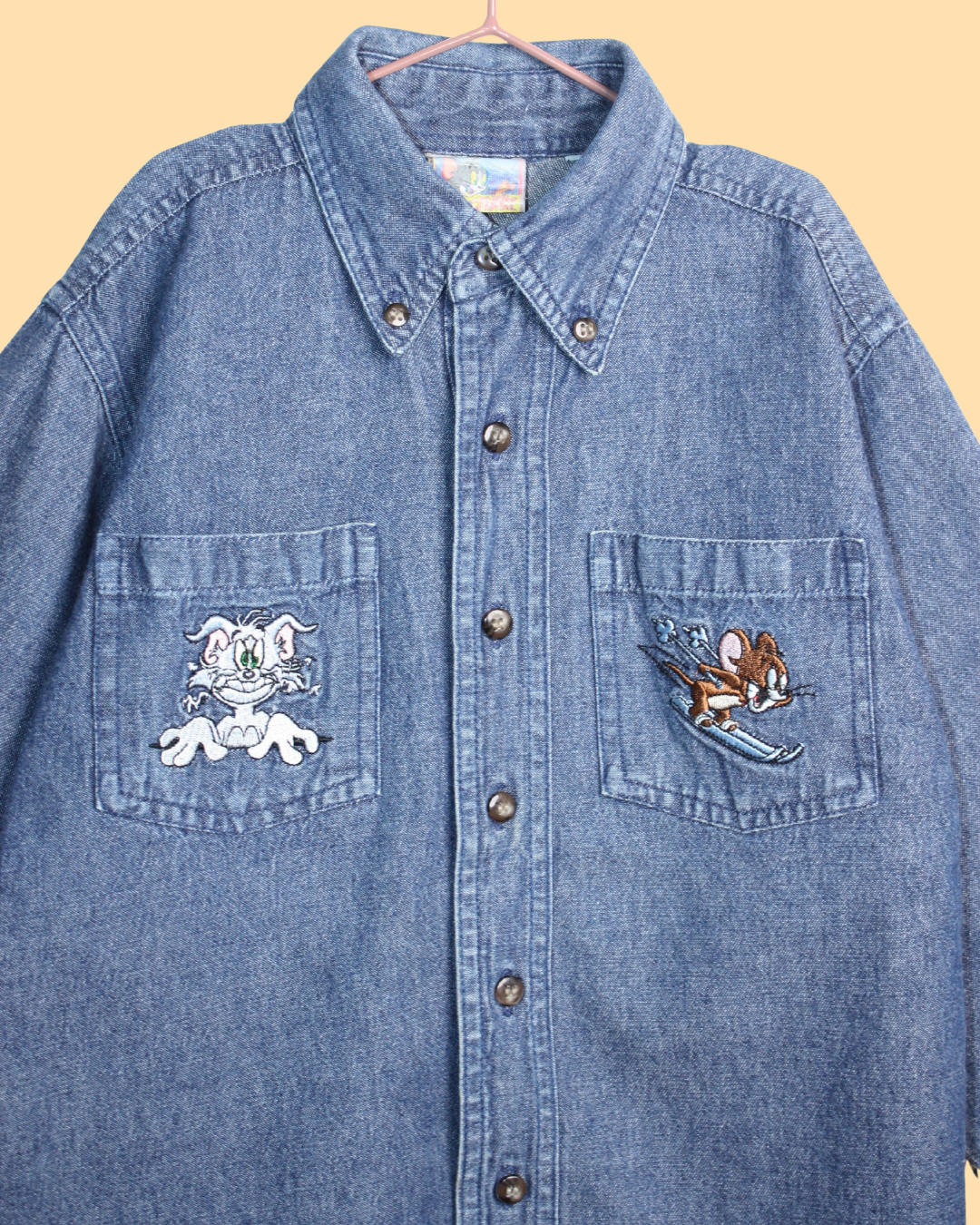 Chemise en jean vintage Tom & Jerry 5 ans