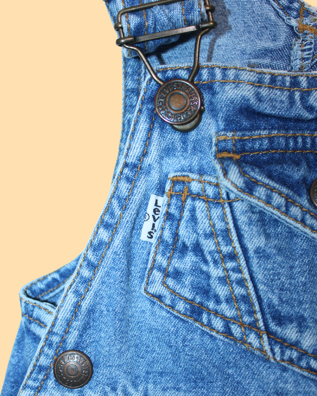 Salopette vintage en denim clair 70s rare 12 mois