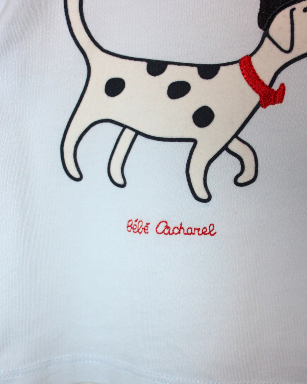 Top en coton bleu et dalmatien 3 mois