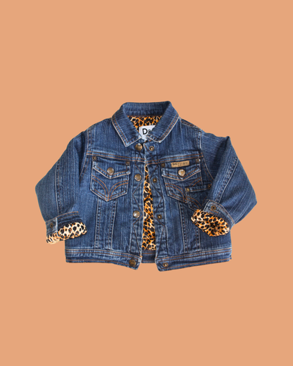 Veste en jean et léopard 18 mois mixte